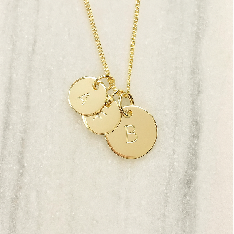 Family Personalised Discs Necklace-Deluxur