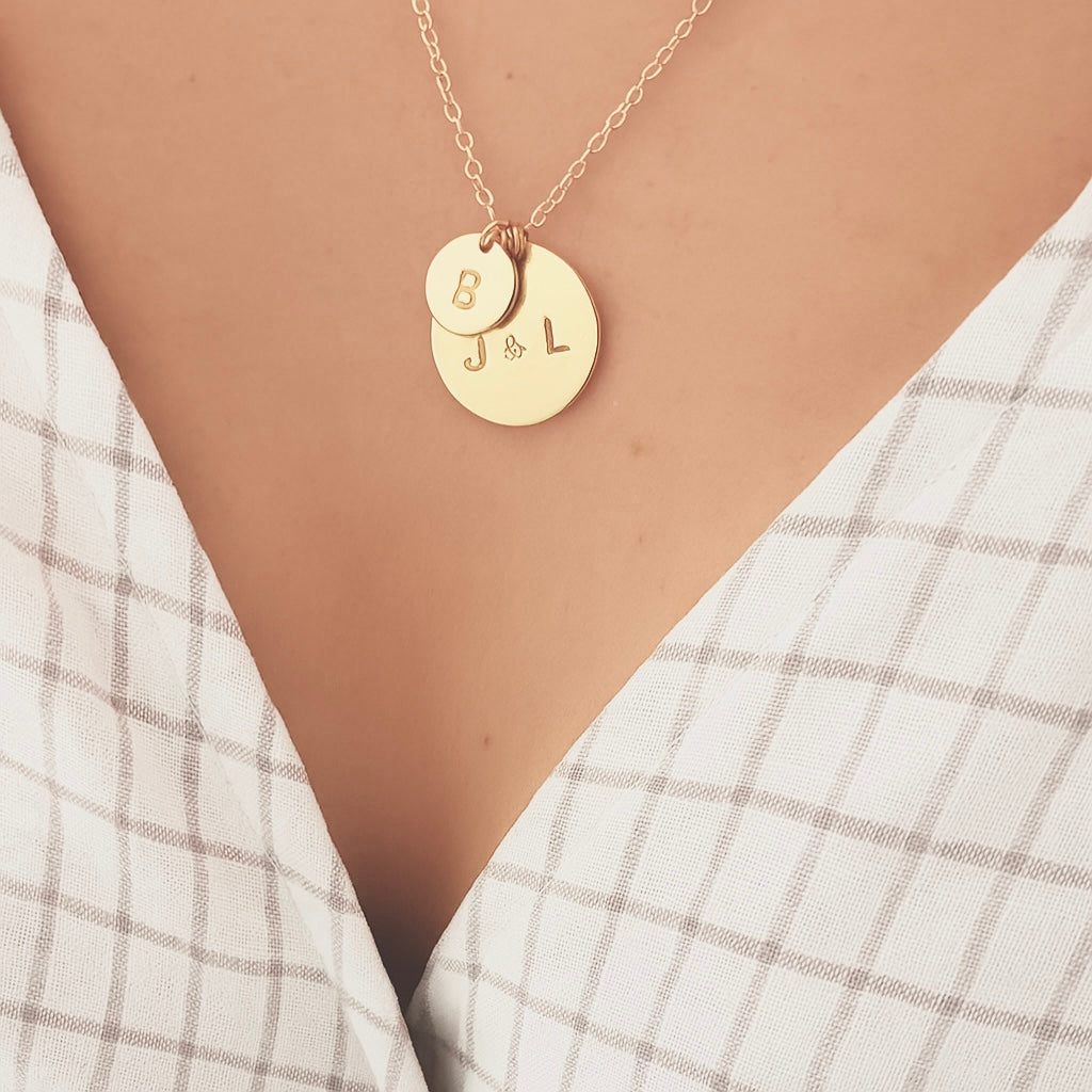 Family Personalised Discs Necklace-Deluxur