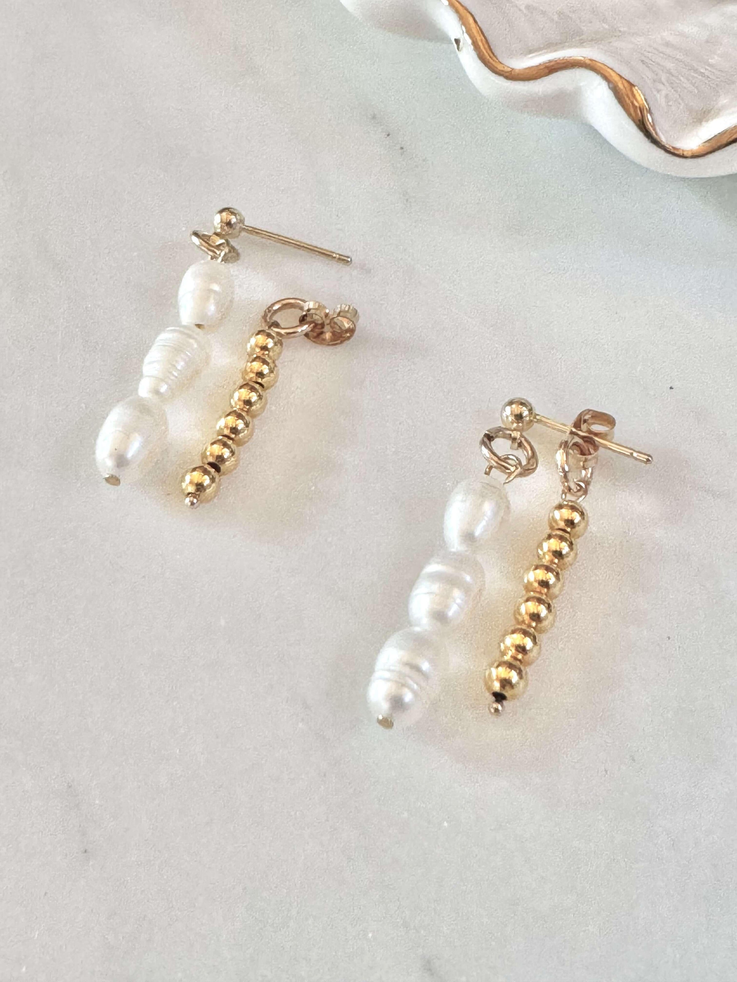 Ariella Pearl Beads Earrings - Deluxur