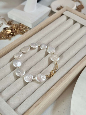 Coin Pearls Bracelet - Deluxur