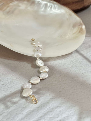 Coin Pearls Bracelet - Deluxur