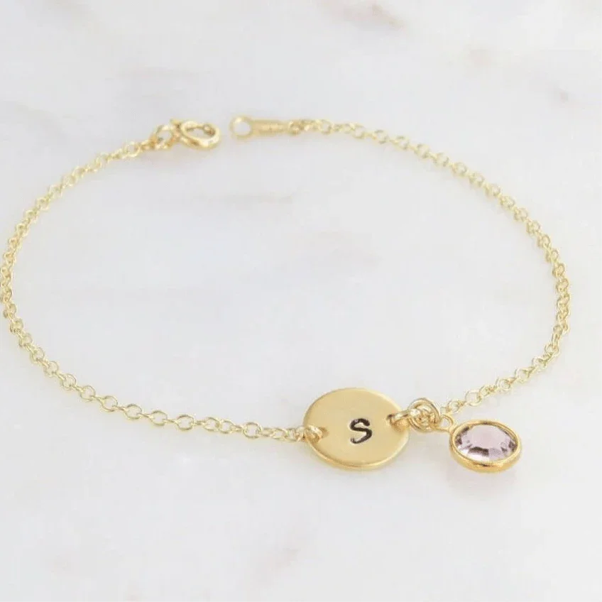Personalised Birthstone Bracelet-Deluxur
