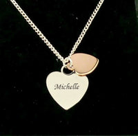 2 Hearts Personalised Necklace-Deluxur