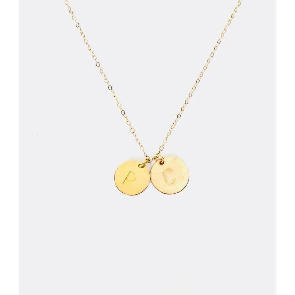 2 Large Discs Necklace-Deluxur