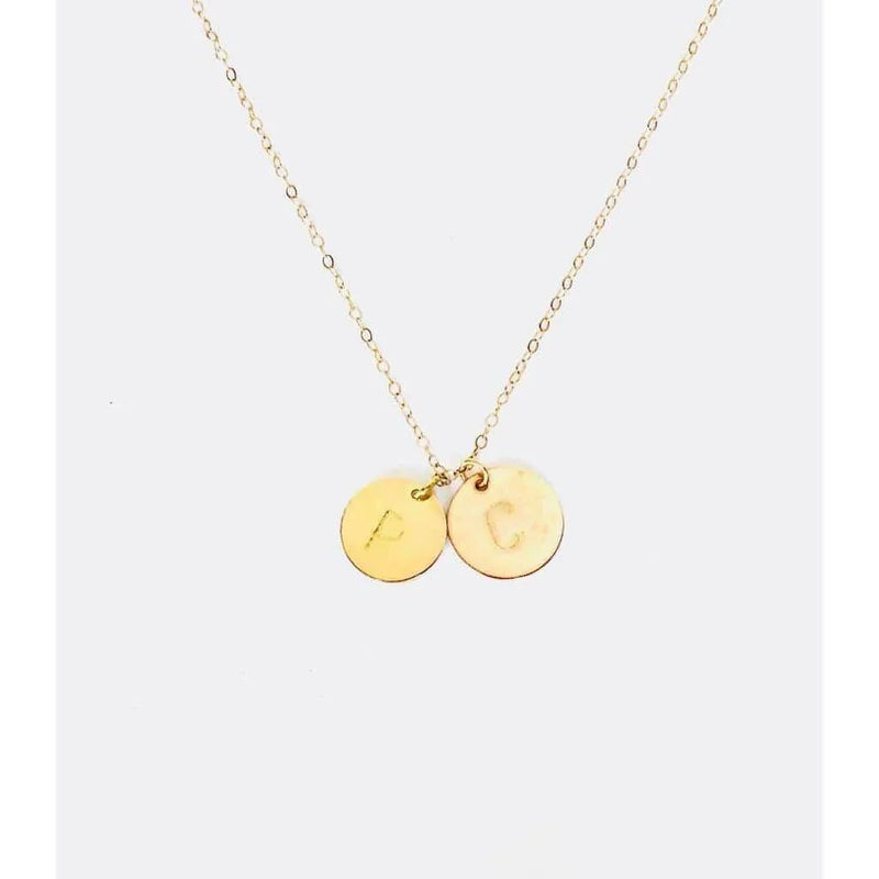 2 Large Discs Necklace-Deluxur