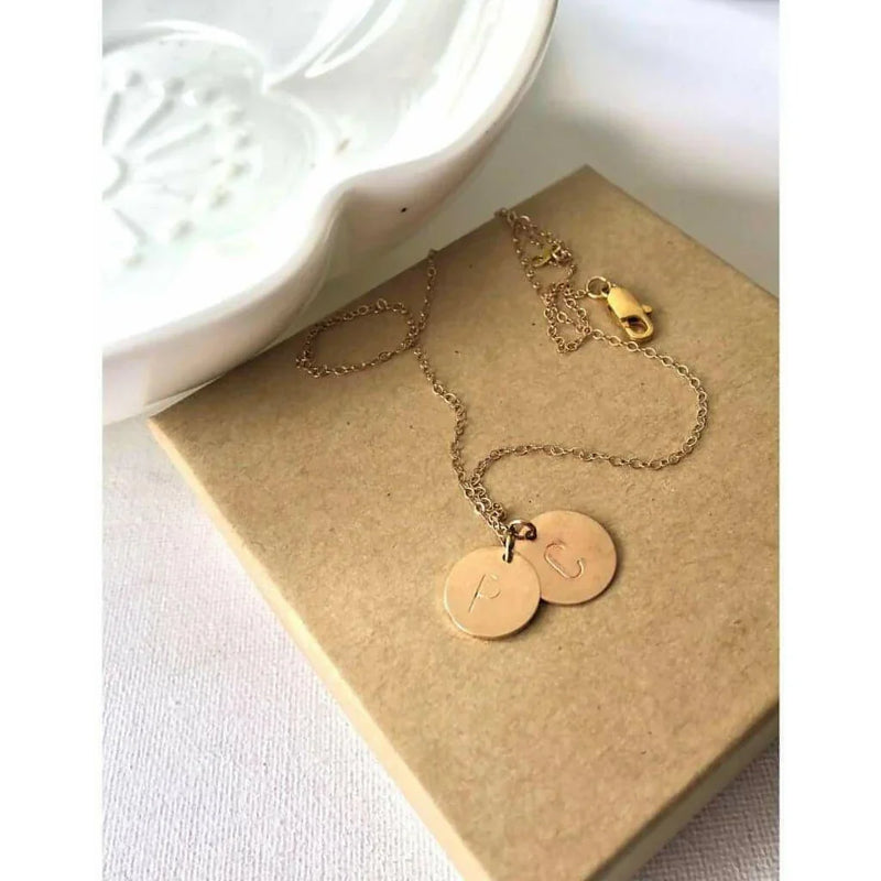 2 Large Discs Necklace-Deluxur