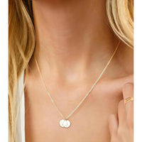 2 Large Discs Necklace-Deluxur