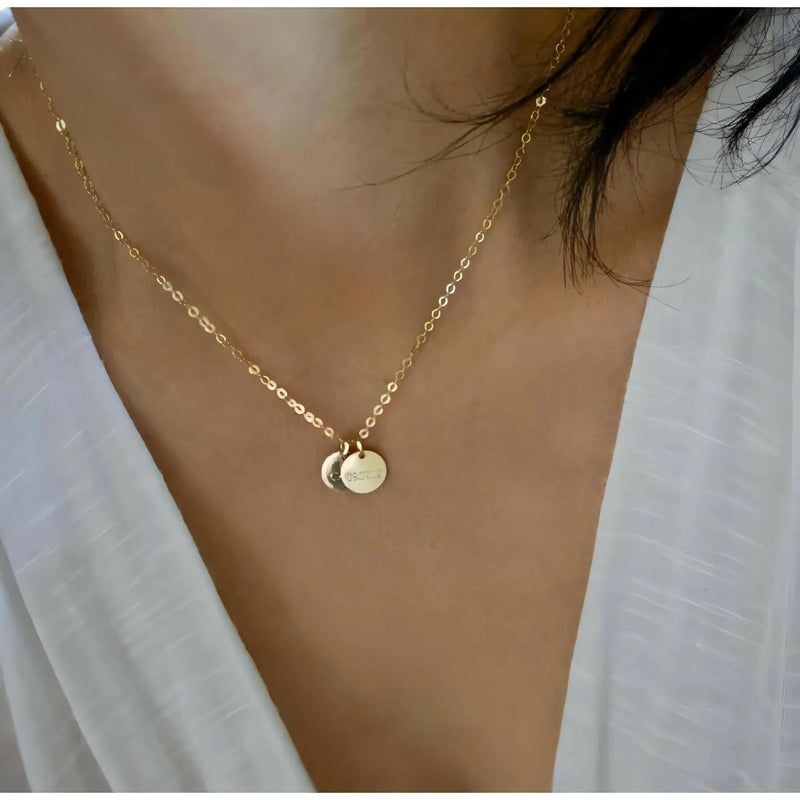 2 Midi Discs Necklace-Deluxur