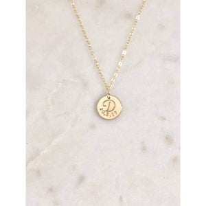 Amore Initial and Date Necklace-Deluxur