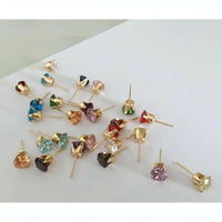 Birthstone Stud Earrings - Deluxur