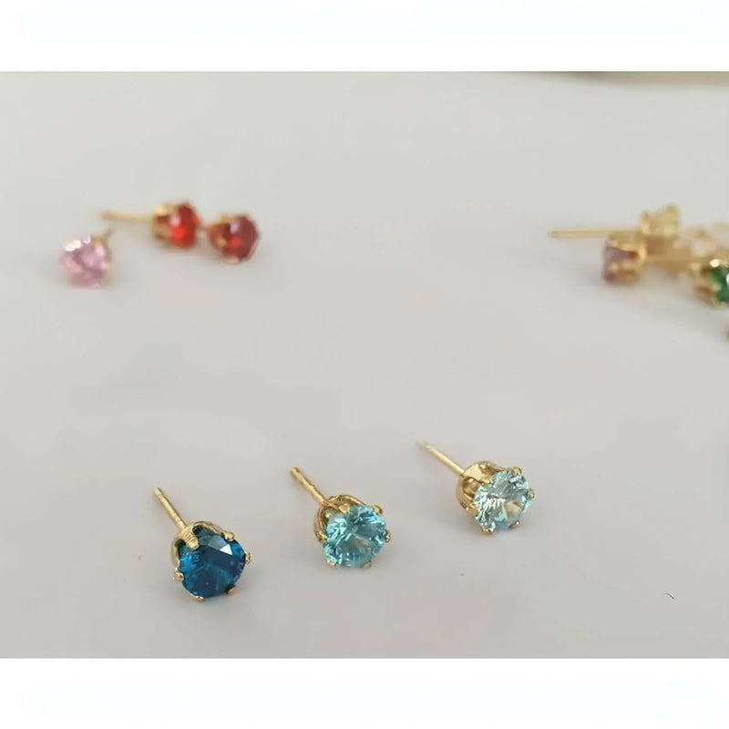 Birthstone Stud Earrings - Deluxur