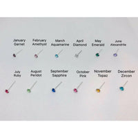 Birthstone Stud Earrings - Deluxur