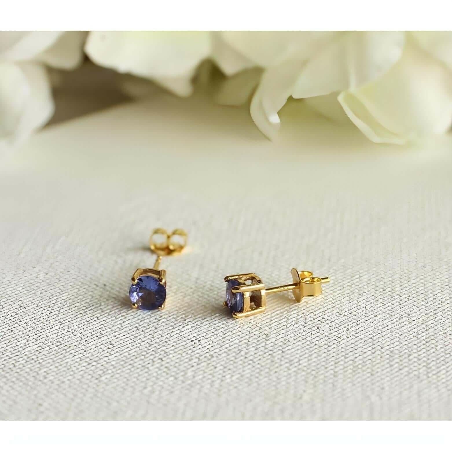 Birthstone Stud Earrings - Deluxur