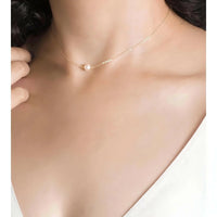 Claire Pearl Choker Necklace - Deluxur