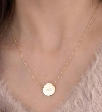Dainty Initial Disc Necklace-Deluxur