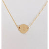 Dainty Initial Disc Necklace-Deluxur