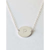 Dainty Initial Disc Necklace-Deluxur