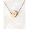 Dainty Initial Disc Necklace-Deluxur