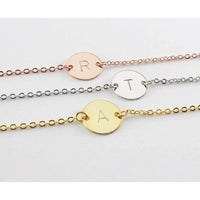 Emma Initials Disc Bracelet-Deluxur