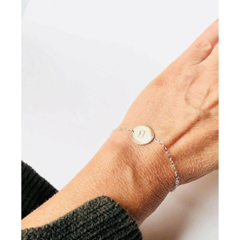 Emma Initials Disc Bracelet-Deluxur