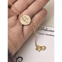 Emma Initials Disc Bracelet-Deluxur