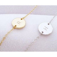 Emma Initials Disc Bracelet-Deluxur