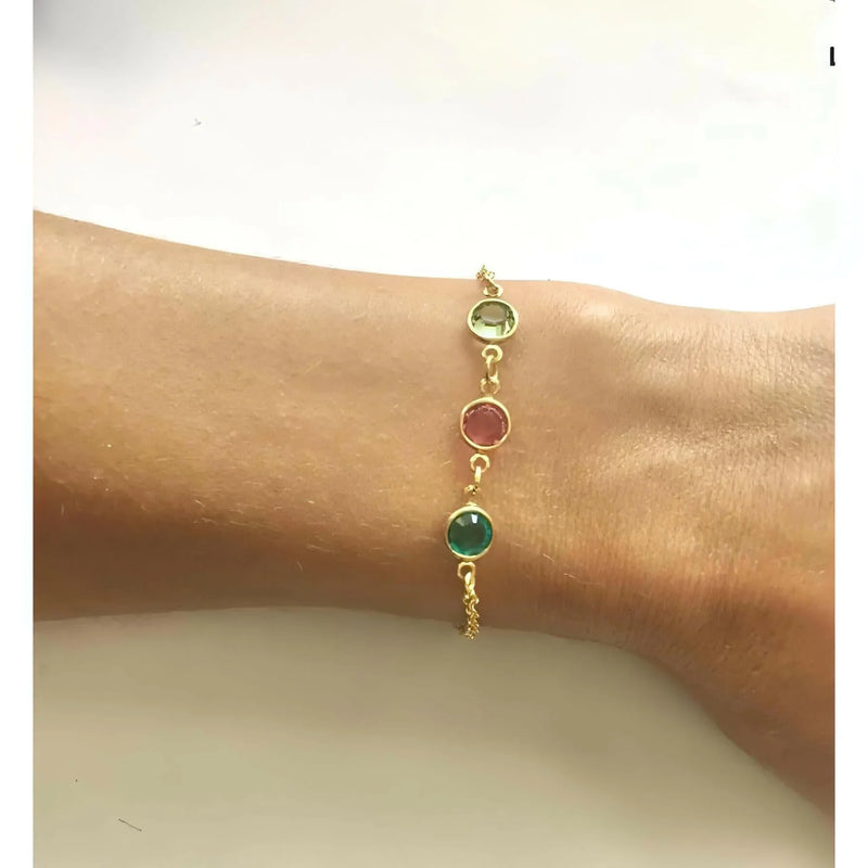 Family Birthstone Bracelet-Deluxur