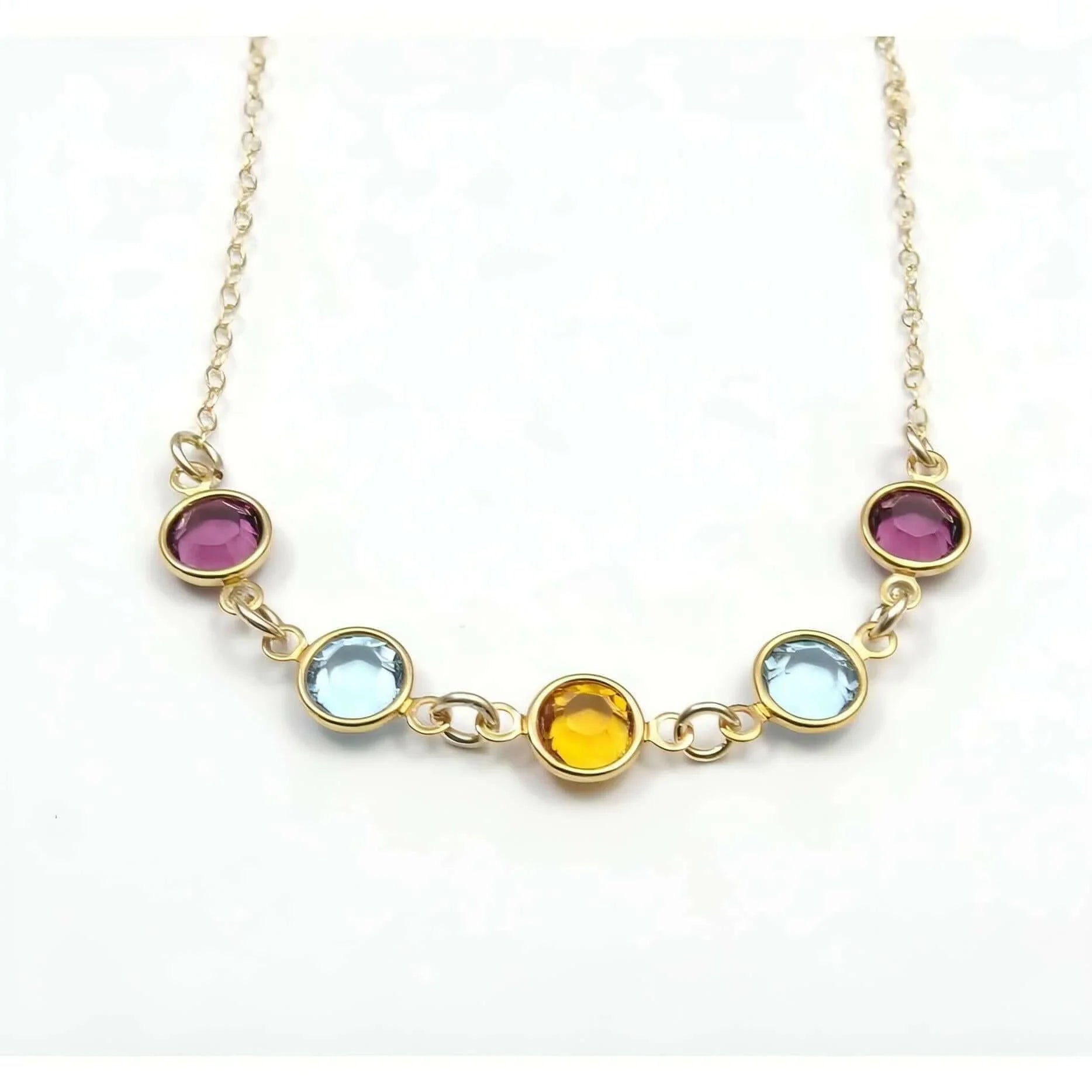Family Birthstone Necklace-Deluxur