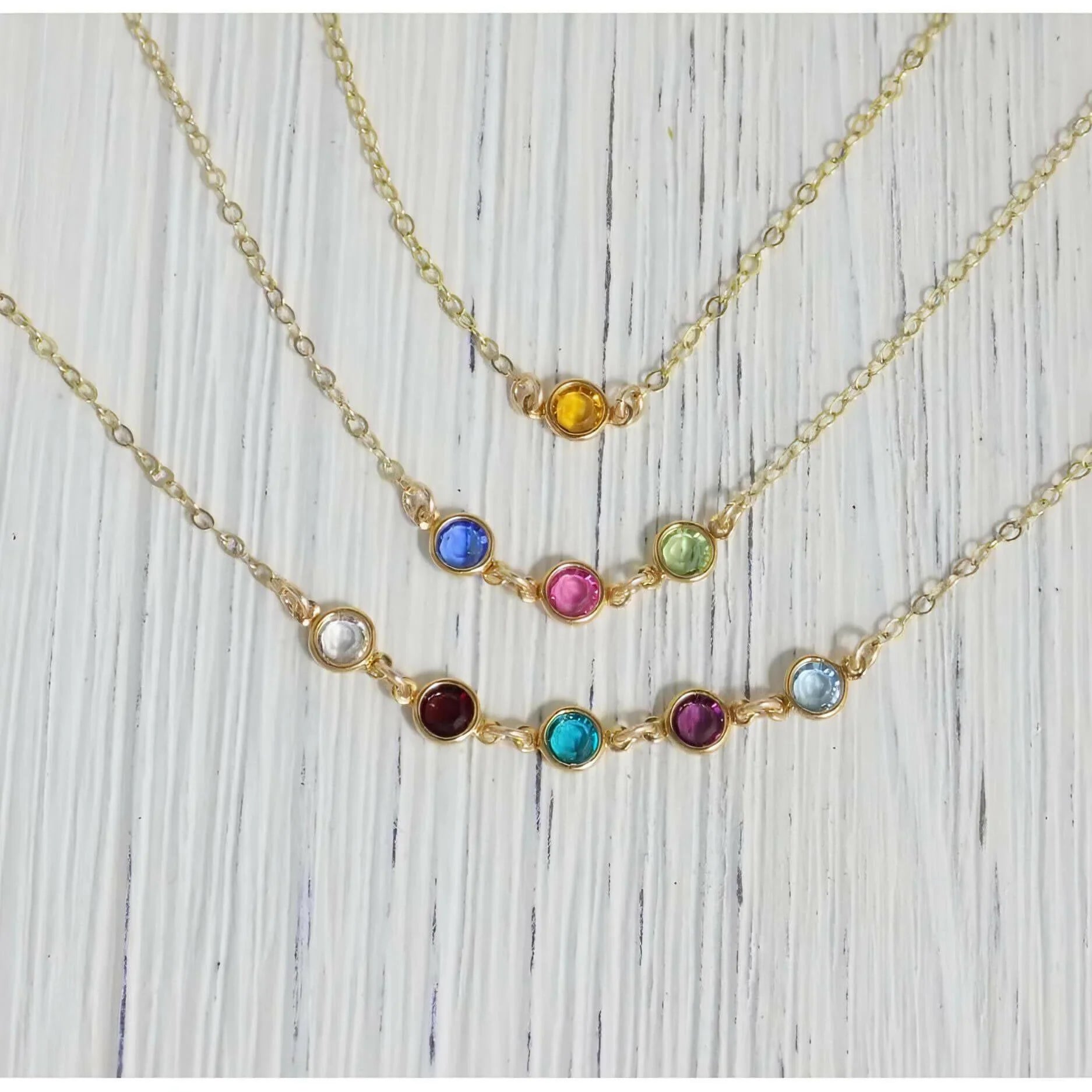 Family Birthstone Necklace-Deluxur