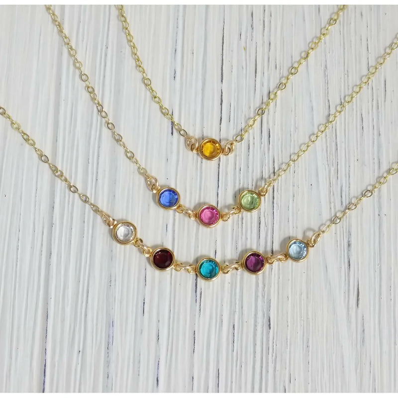 Family Birthstone Necklace-Deluxur