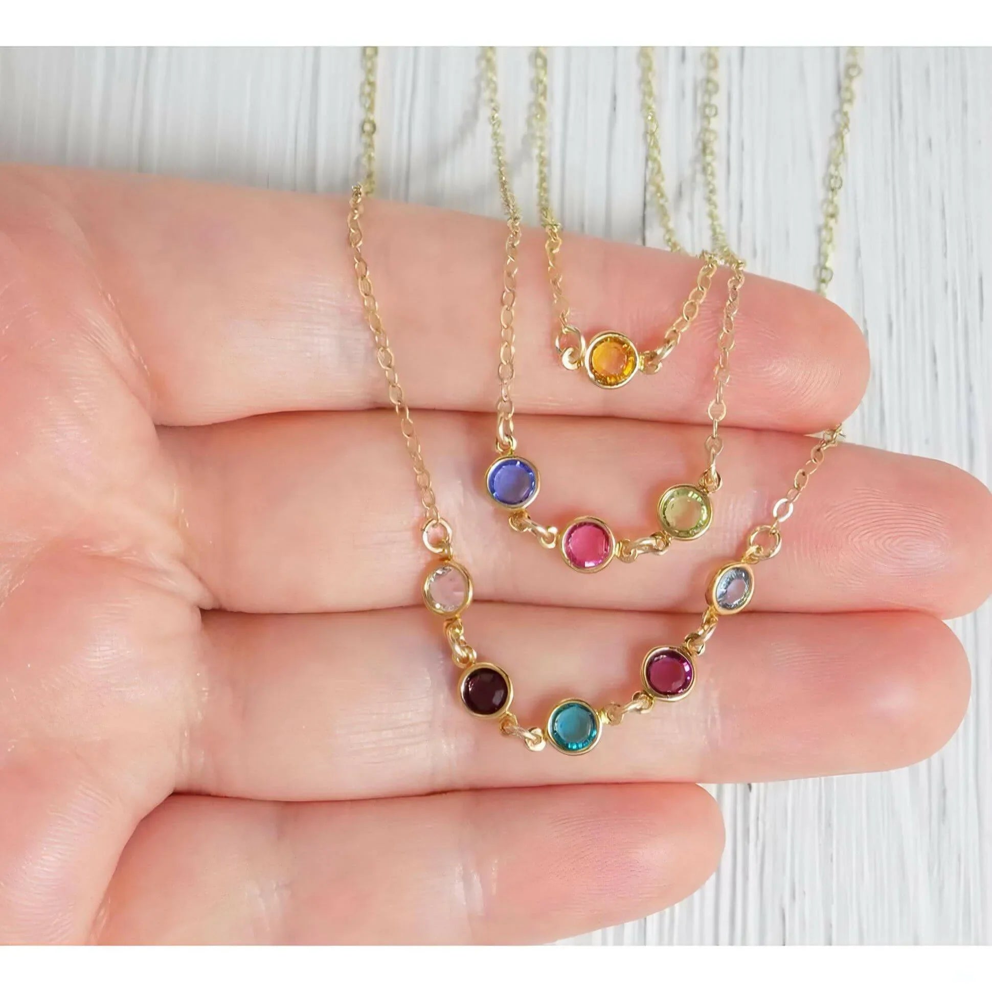 Family Birthstone Necklace-Deluxur
