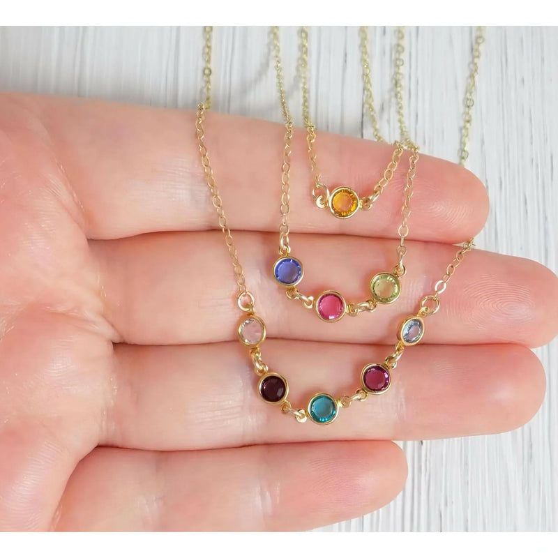 Family Birthstone Necklace-Deluxur