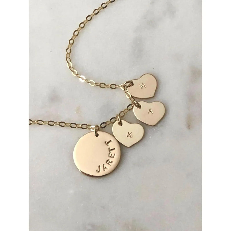 Family Heart Personalised Necklace-Deluxur