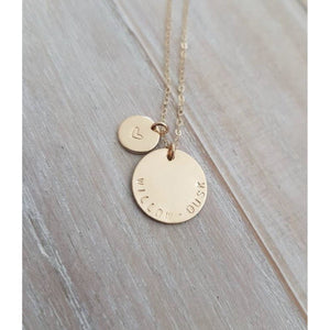 Family Personalised Discs Necklace-Deluxur