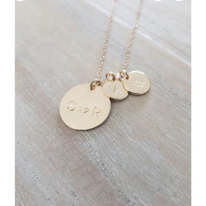 Family Personalised Discs Necklace-Deluxur