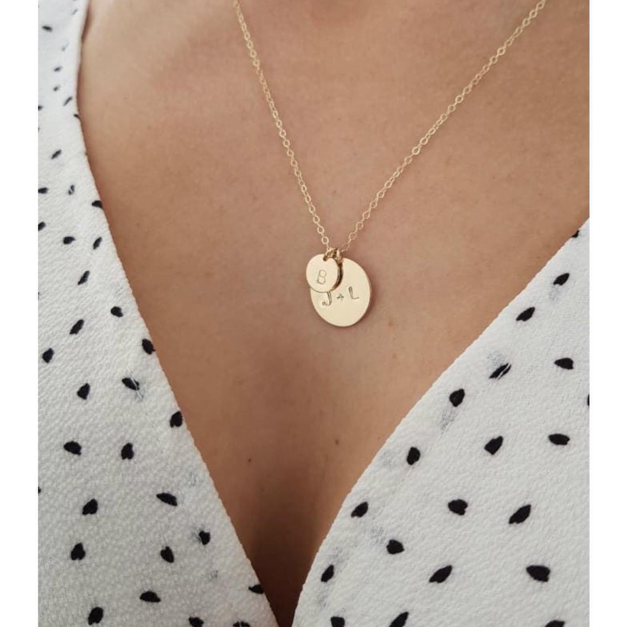 Asta Initial and Name Personalised Disc Necklace | Bloom Boutique