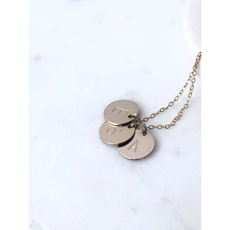 Gold 3 Discs Necklace-Deluxur