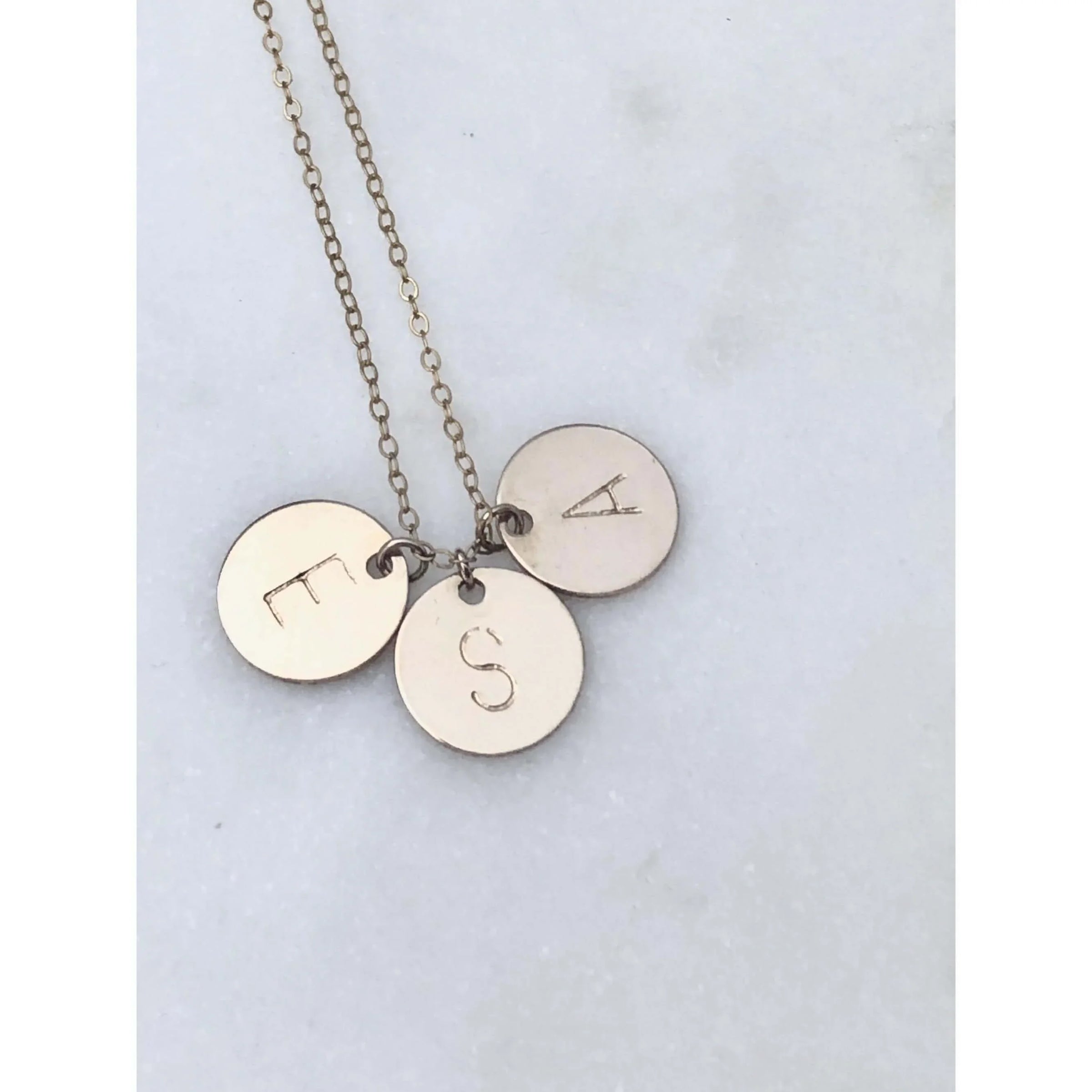 Gold 3 Discs Necklace-Deluxur