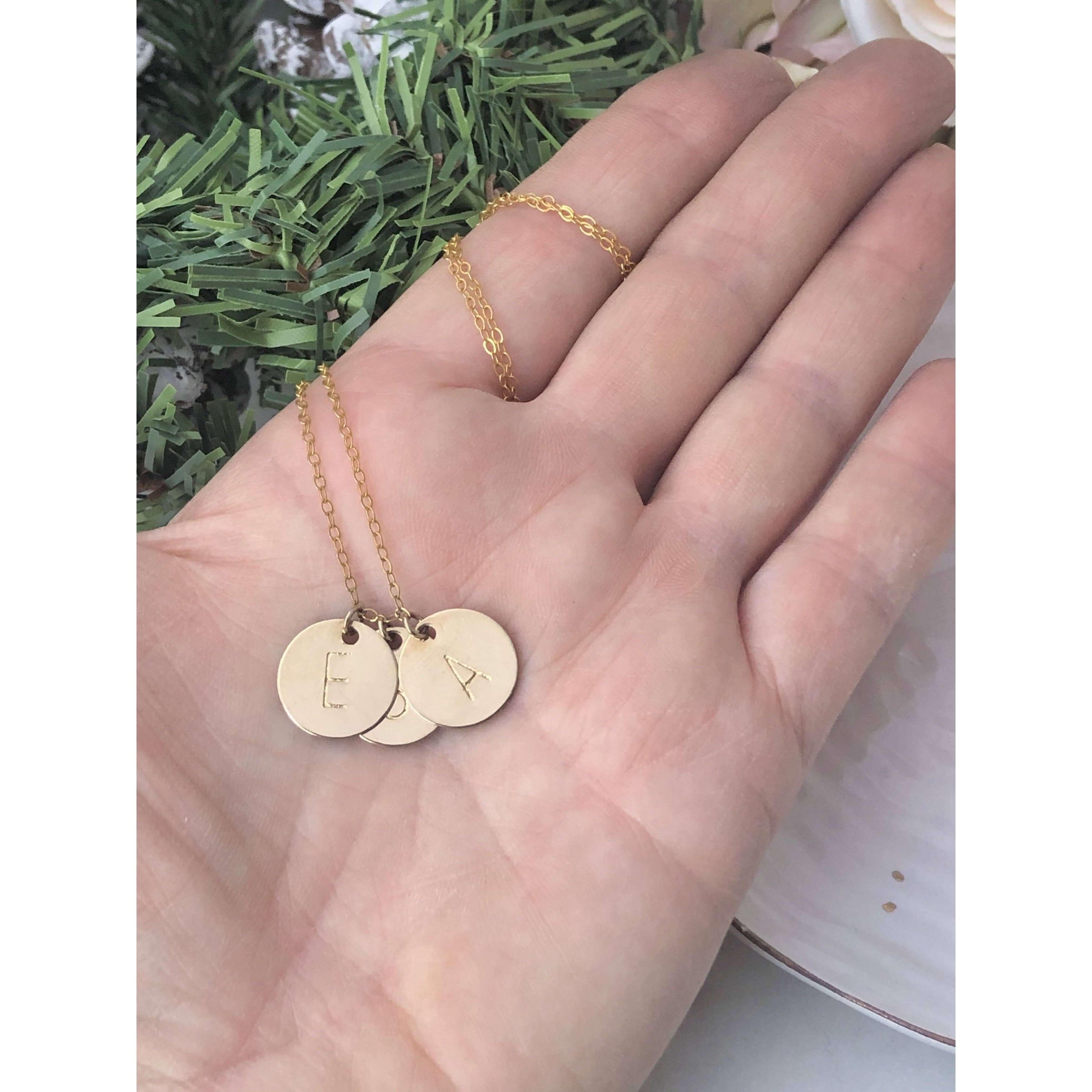 Gold 3 Discs Necklace-Deluxur