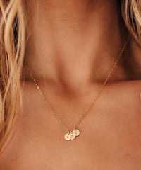 Gold 3 Discs Necklace-Deluxur