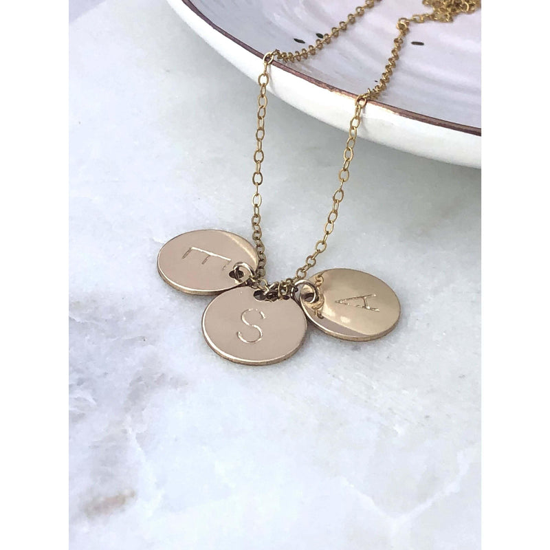 Gold 3 Discs Necklace-Deluxur