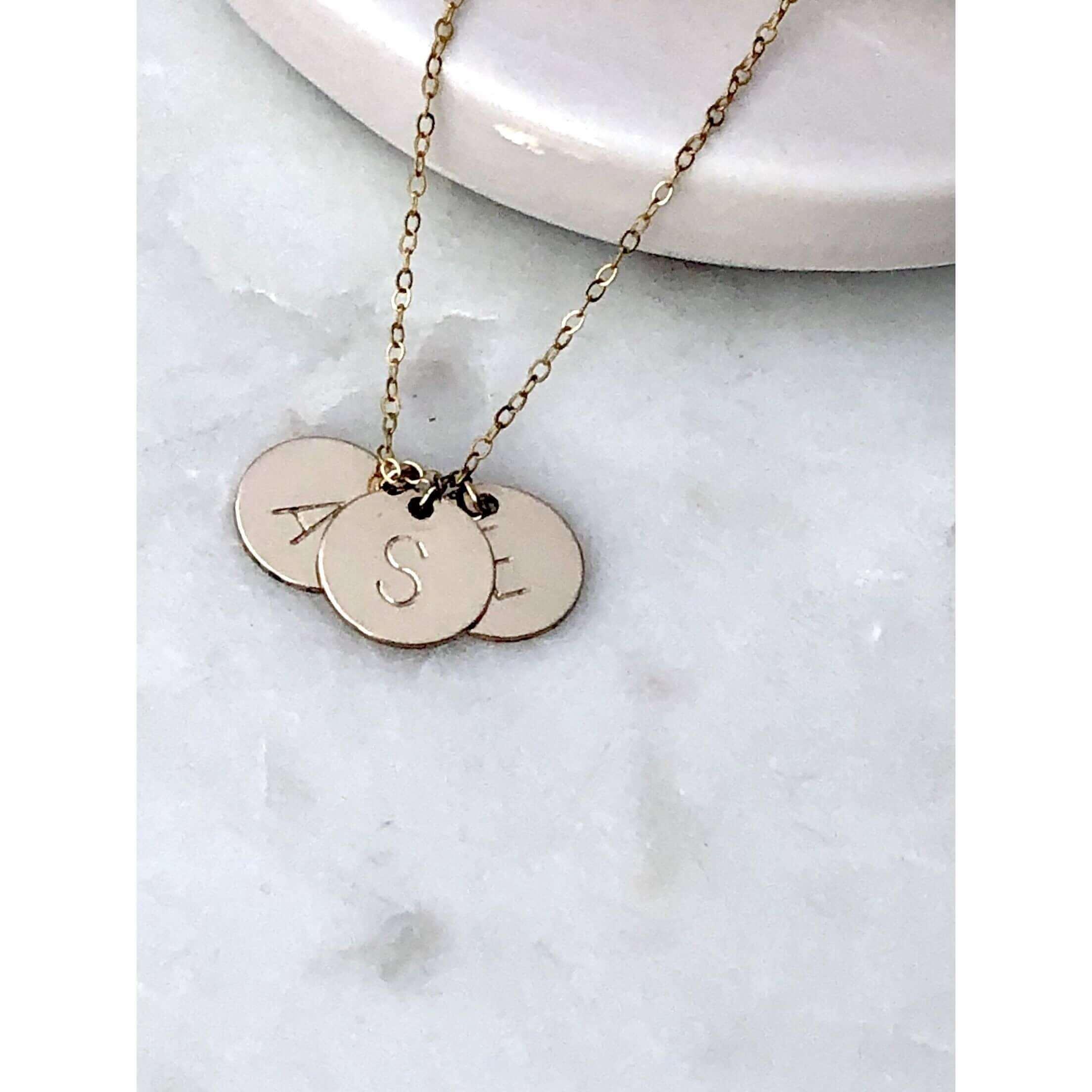 Gold 3 Discs Necklace-Deluxur