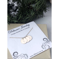 Gold 3 Discs Necklace-Deluxur