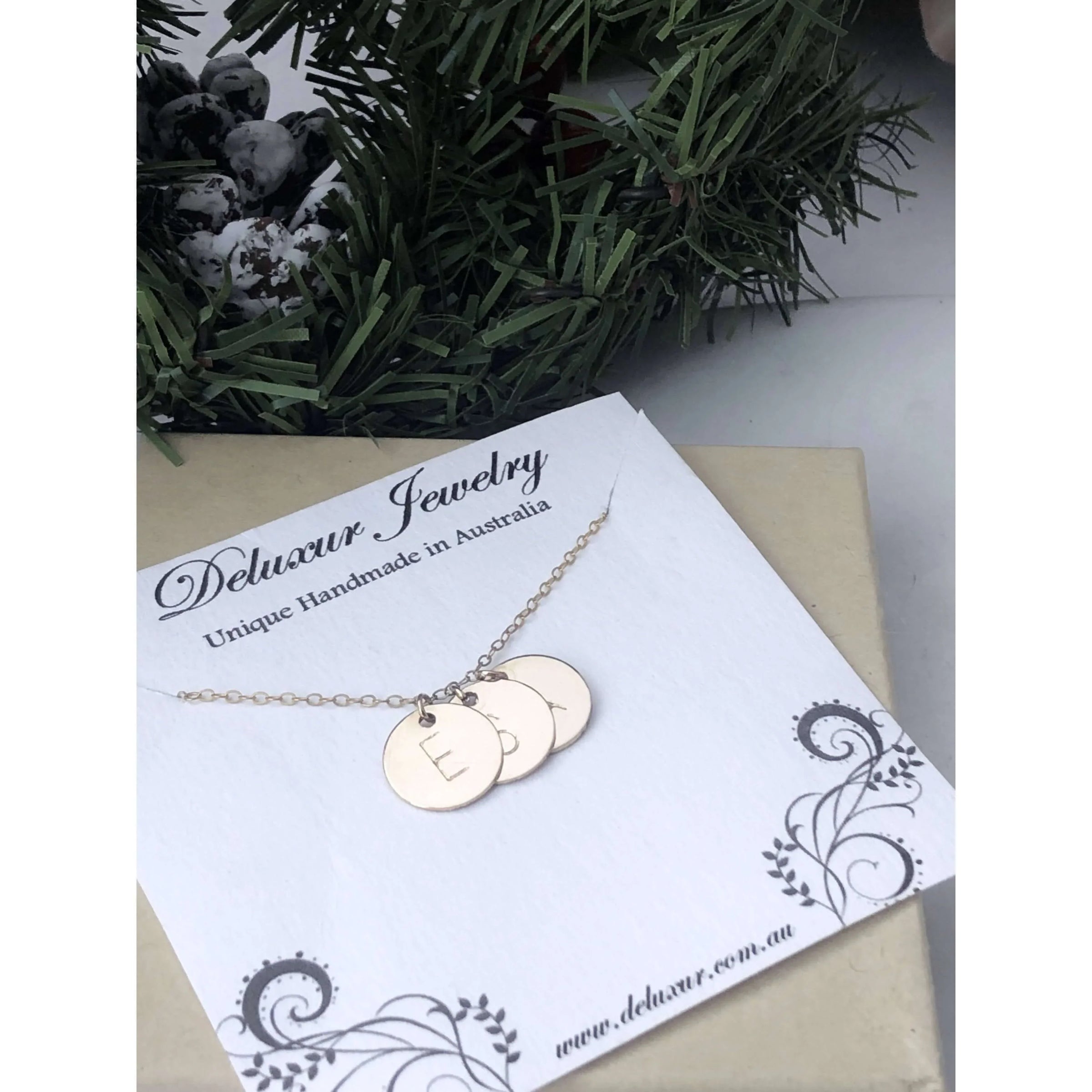 Gold 3 Discs Necklace-Deluxur