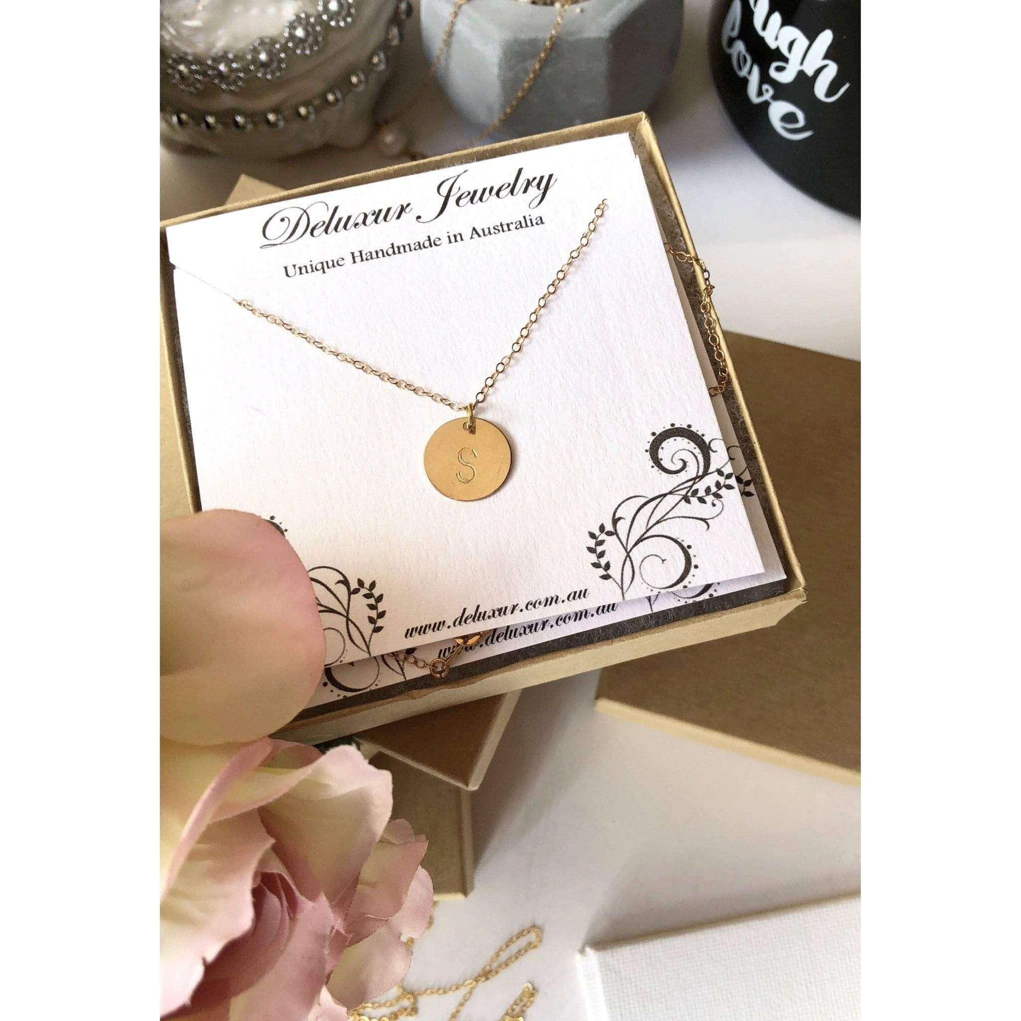 Goldie Gold Initial Necklace-Deluxur