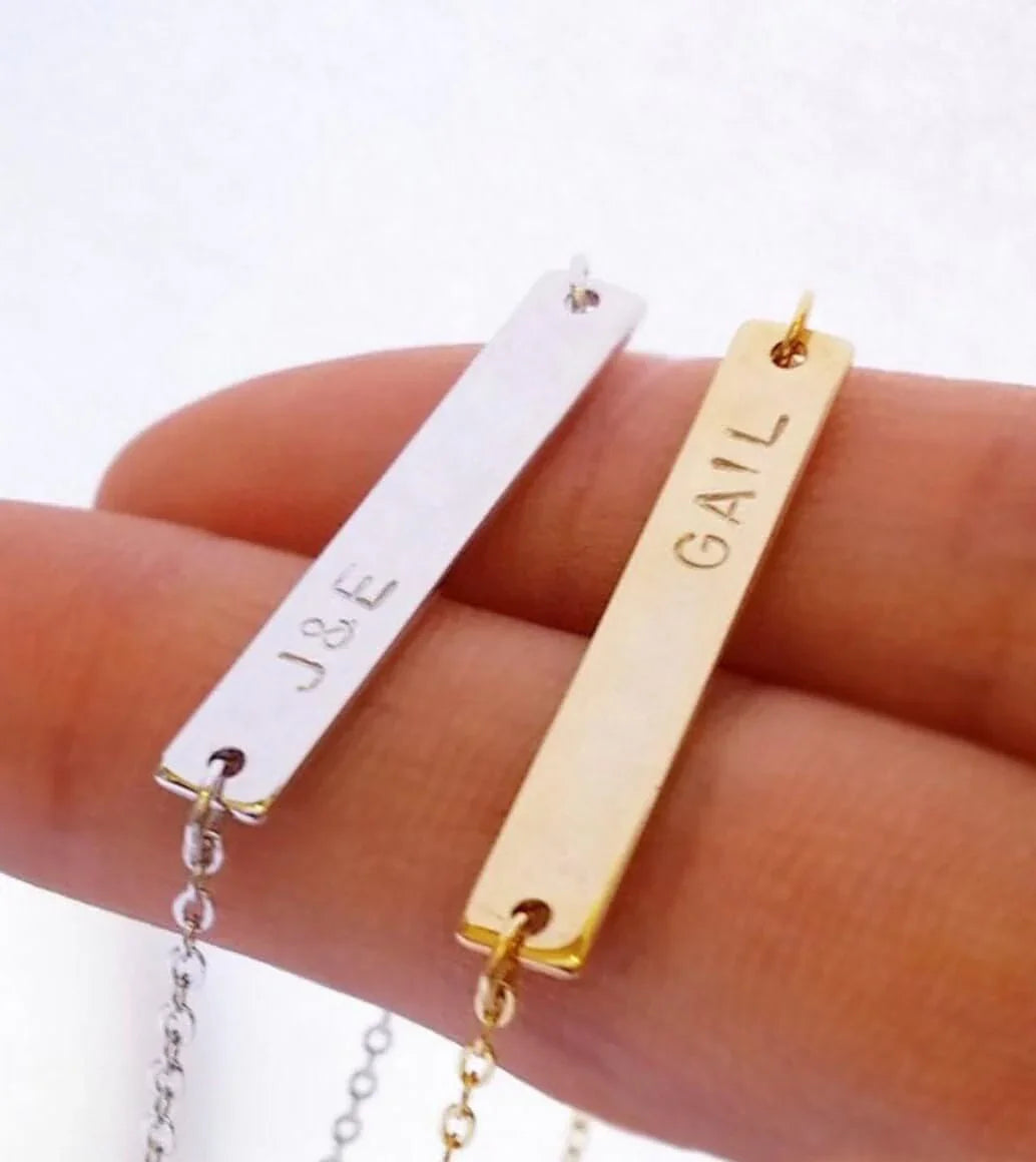 Horizontal Bar Necklace-Deluxur