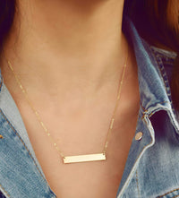 Horizontal Bar Necklace-Deluxur