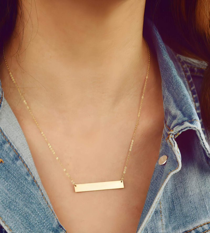 Horizontal Bar Necklace-Deluxur