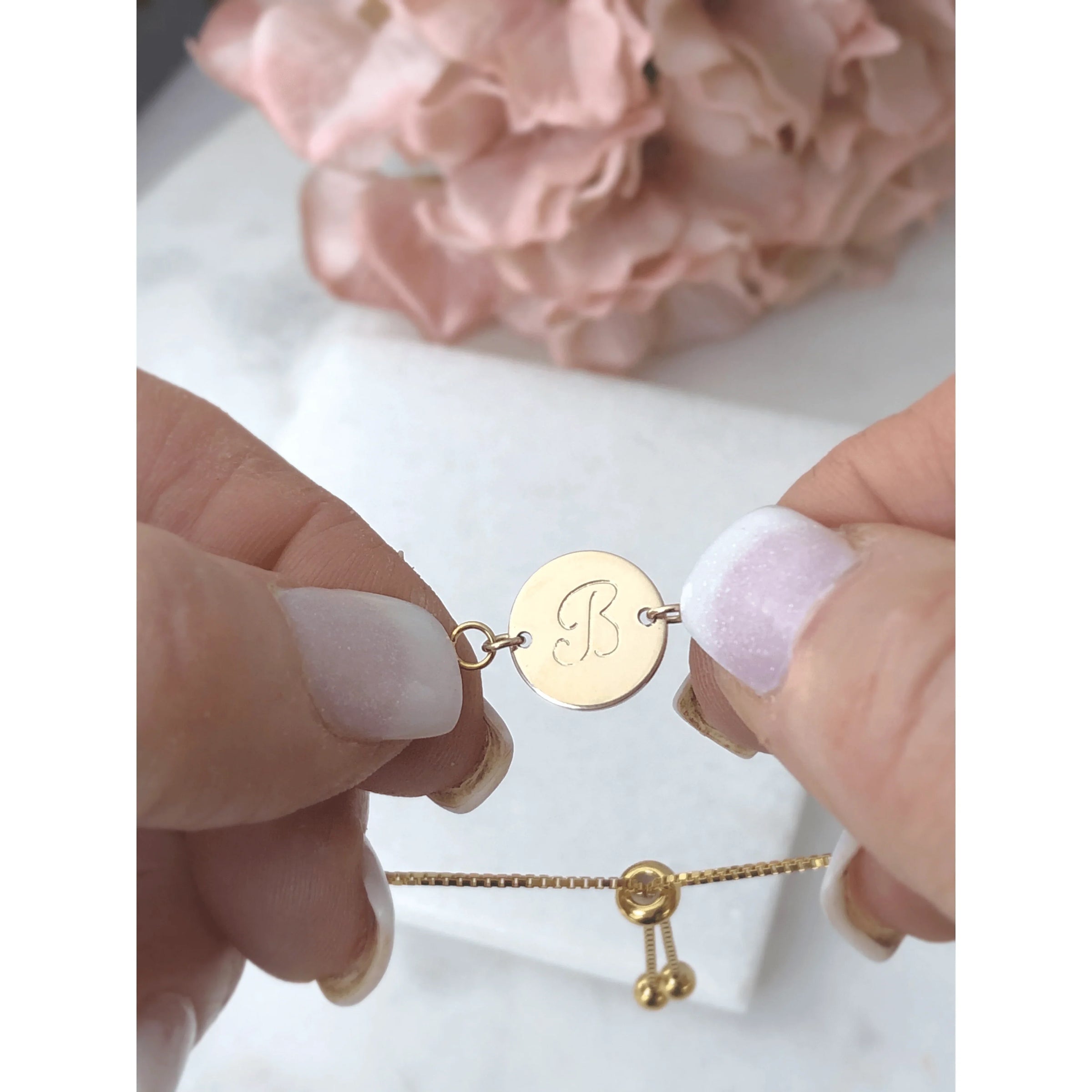 Personalised Adjustable Initial Bracelet-Deluxur
