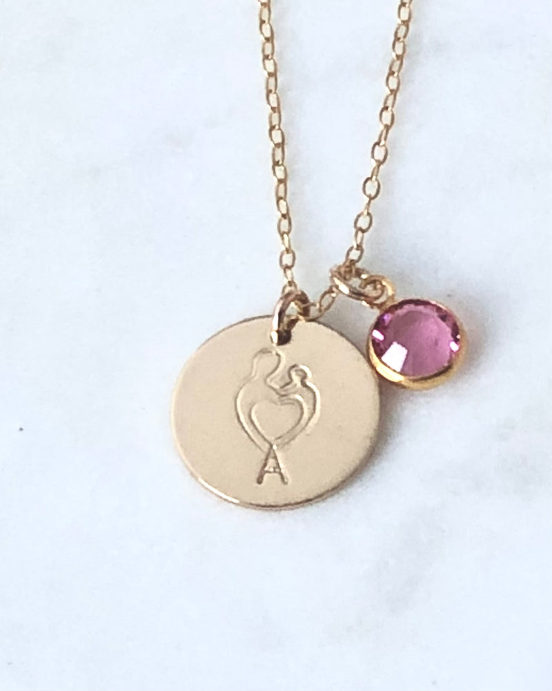 Mum And Baby Necklace-Deluxur